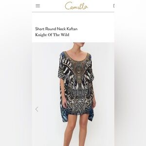 CAMILLA Short Round Neck Kaftan